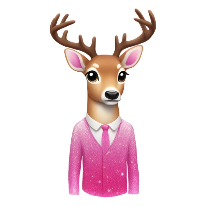 Pink ombre full body buck with glitter  sticker
