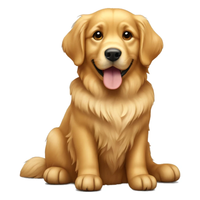 Golden retriever sitting sticker