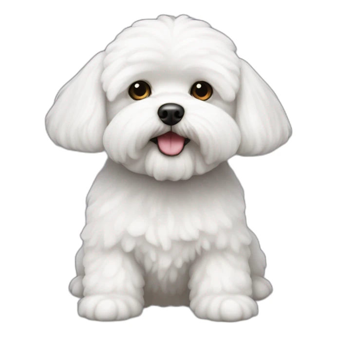 bichon-havanais-black-half-white-head sticker
