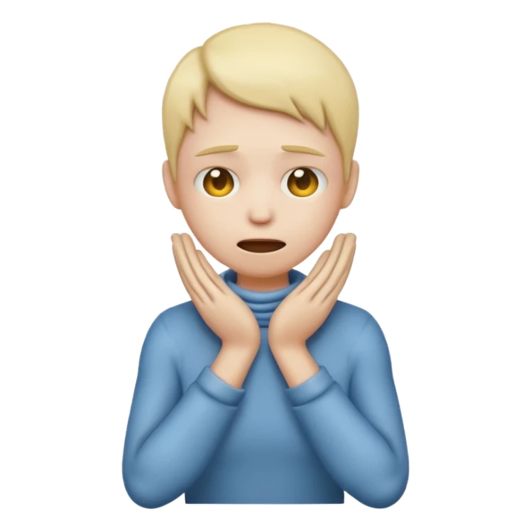 An emoji with hands gripping their neck and squeezing sticker