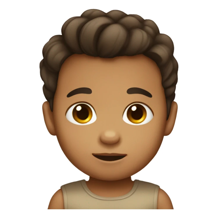 Tan baby boy with dark brown hair  sticker
