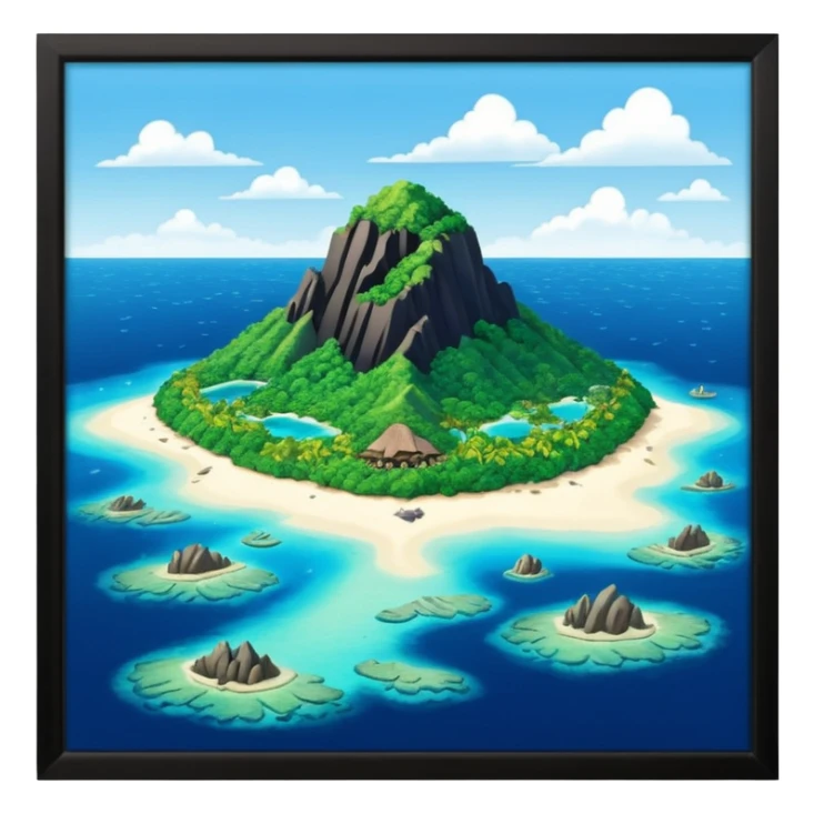 Mysterious island on great barrier reef sticker