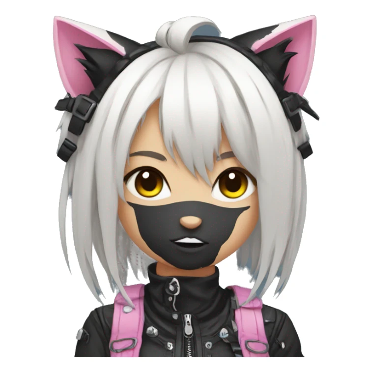 Edgy Cartoon Anime Punk Catgirl sticker