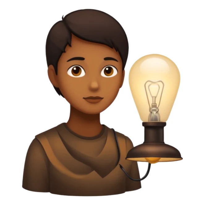 person silhouette under a dim lamp with shadows sticker