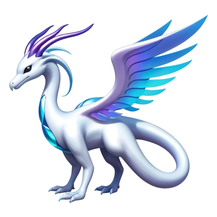 Futuristic-lugia-dragonair-suicune-hybrid, full body sticker