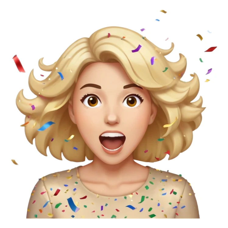 Woman so excited her head is exploding ￼ sticker