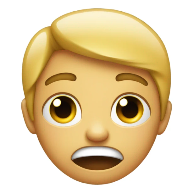 Cry face with smile and hands for shocked sticker