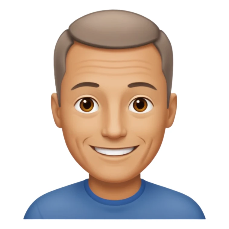 hombre, 50 años pelo poco rapado delgado sticker