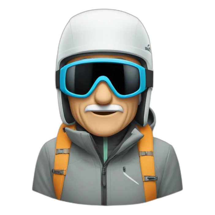 Un vieux debile qui fait du ski sticker