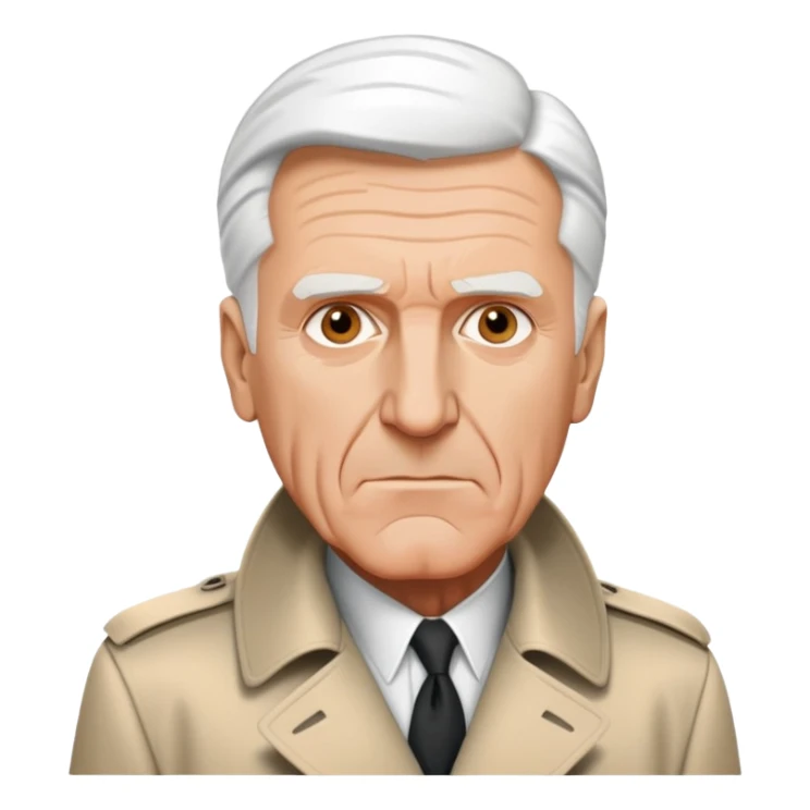 Leslie Nielsen as Frank Drebin in The Naked gun sticker