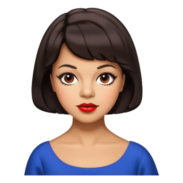 Florence Ballard with dark brown hair sticker