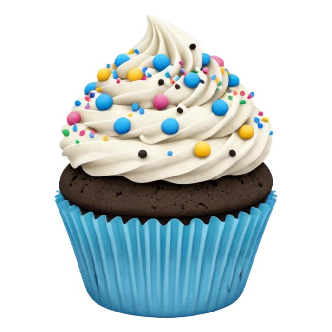 Cookies and cream cupcake with cookies and cream bites sticker