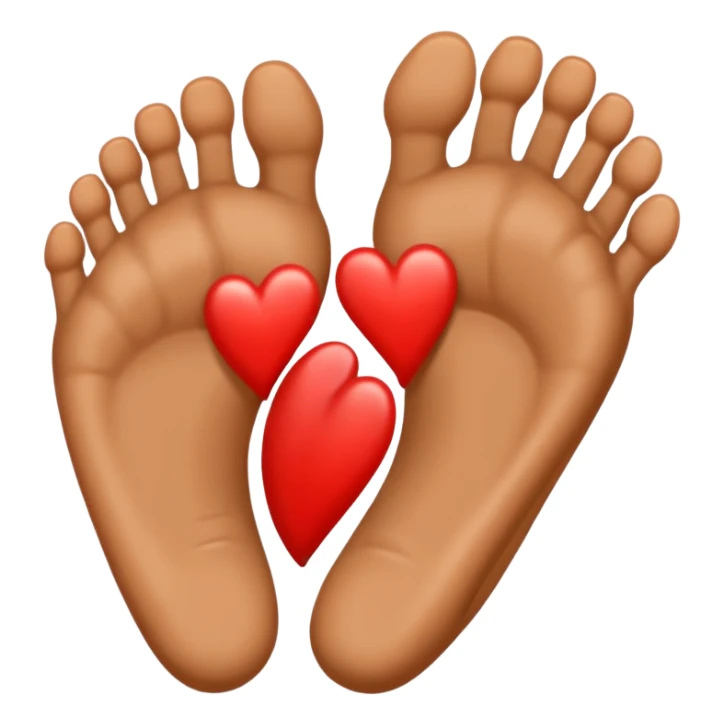 lav en emoji af to eller flere fødder der former et hjerte sticker