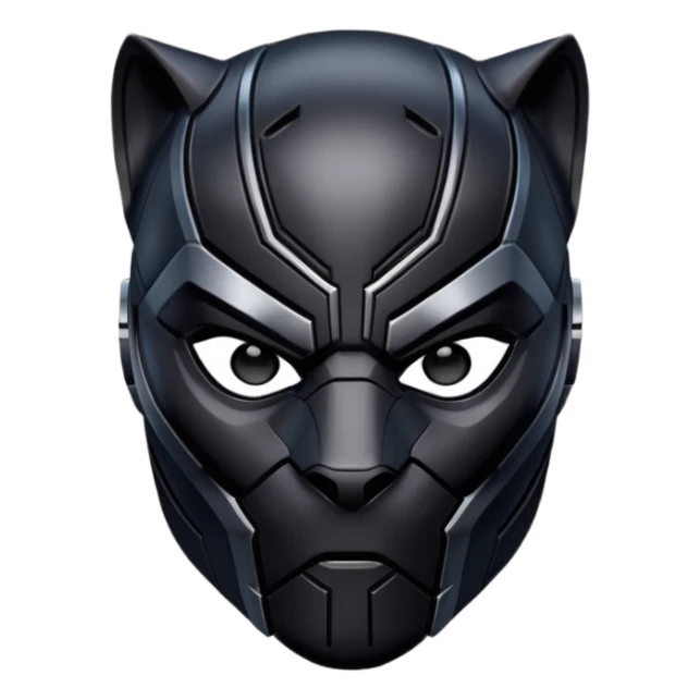 black panther marvel superhero full mask headshot sticker