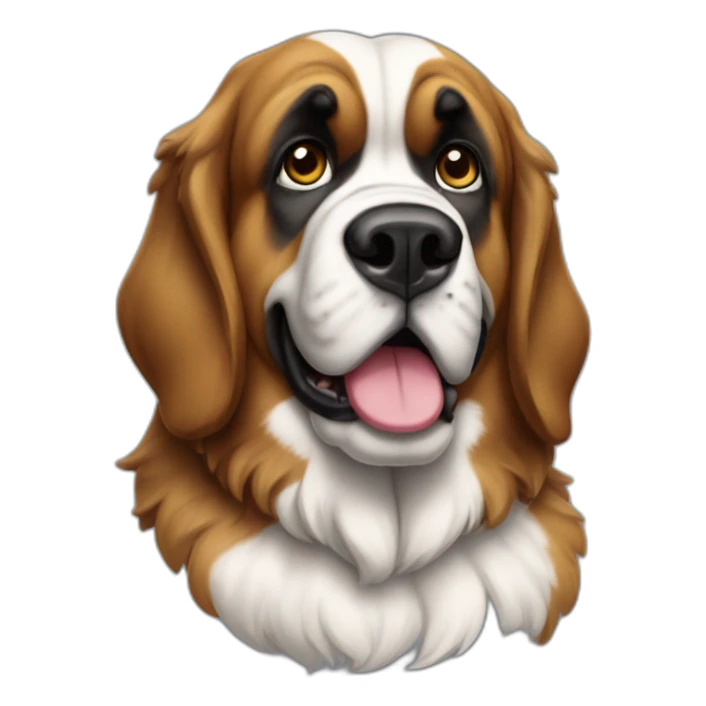 st bernard qui fait du ski  sticker