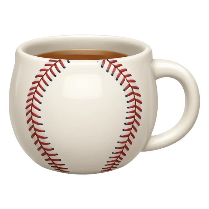 Baseball tea cup sticker