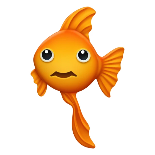 a goldfish-shaped cracker, orange in color with a slightly baked texture. It has a small curved smile and a subtly marked eye. The design is simple, without complex details, in a flat and friendly style sticker