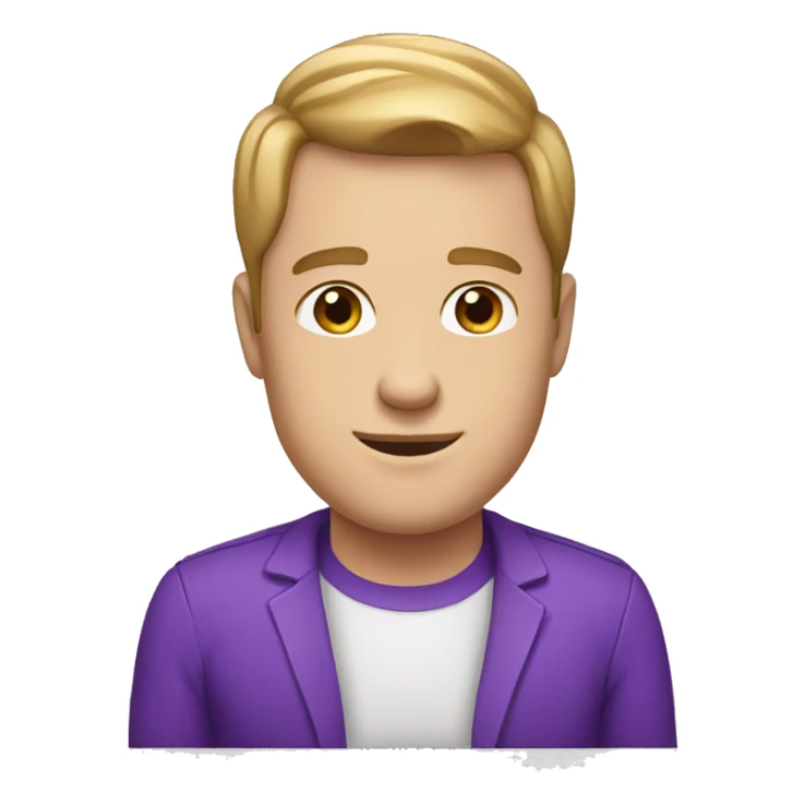 WHITE MAN PURPLE TOPKET sticker