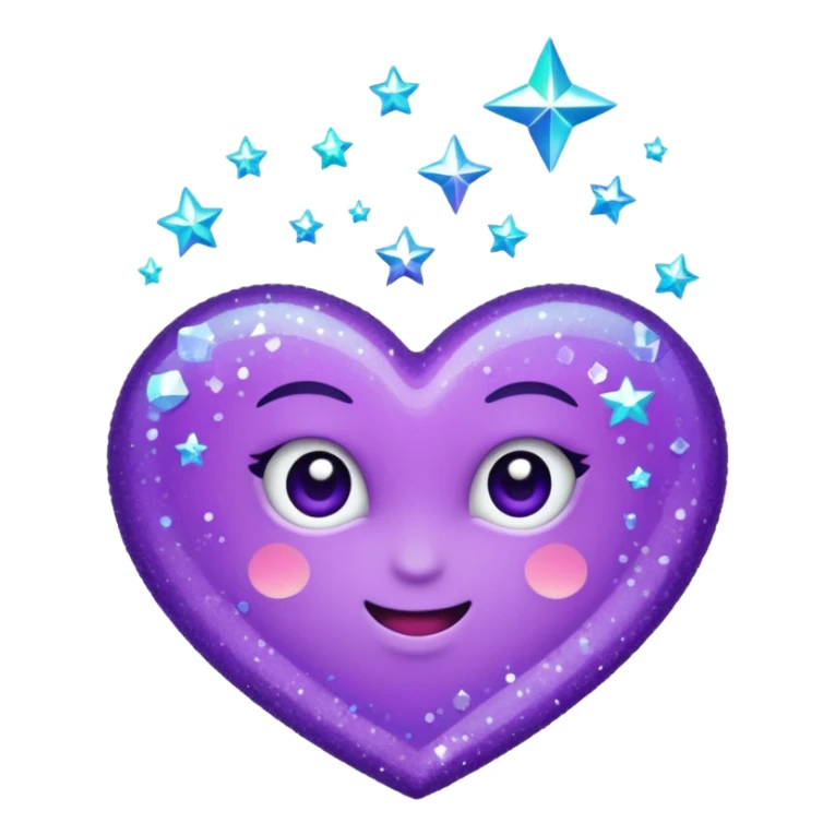 glitter purple no cancel sticker
