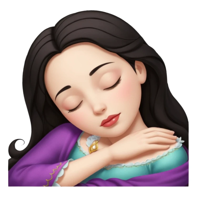 Sleeping beauty movie dark hair  sticker