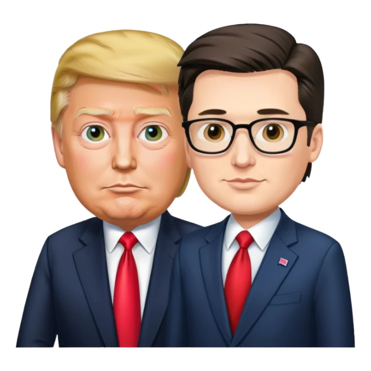 Donald Trump and Pierre Poilievre in love sticker