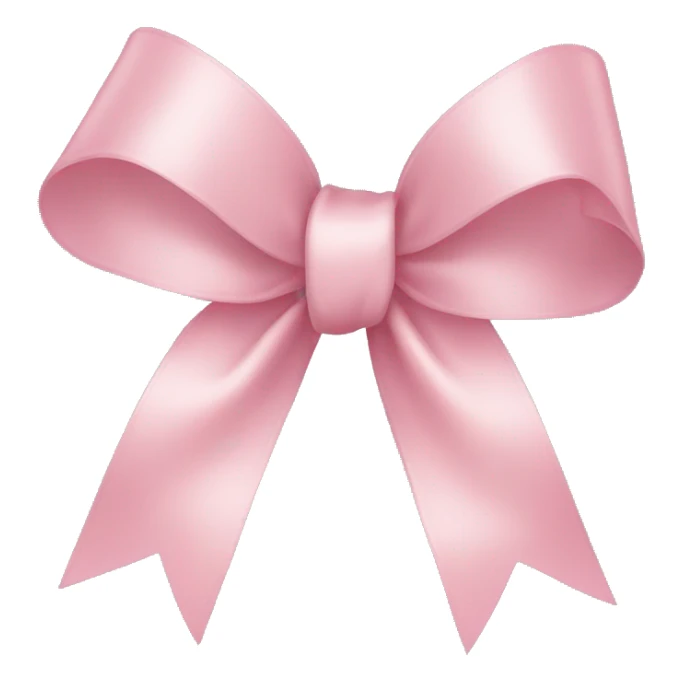 light pink ribbon bow sticker