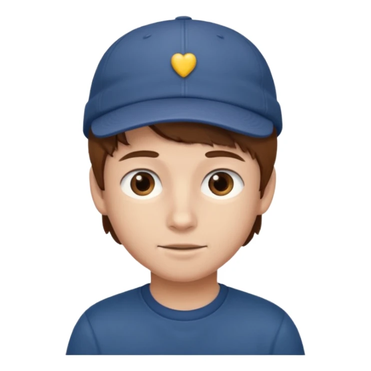 Un niño con gorra pelo castaño  sticker