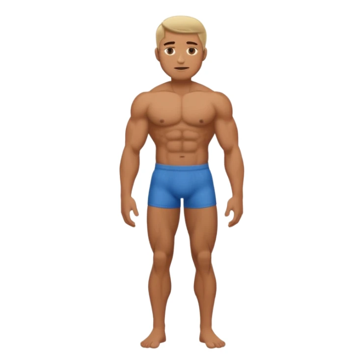 Man with no clothes and no underwear on full body sticker