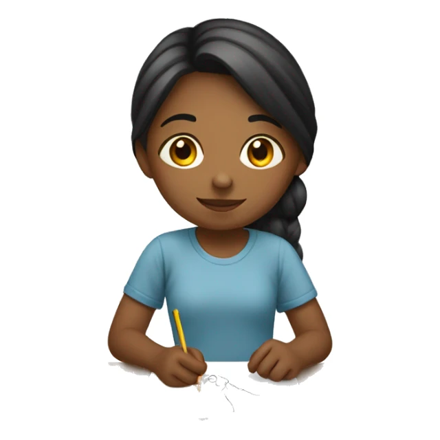 girl drawing a picture sticker