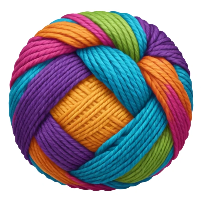 Happy yarn ball sticker