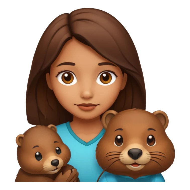 girl beaver sticker