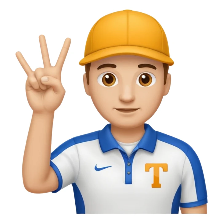 sports coach making T sign sticker