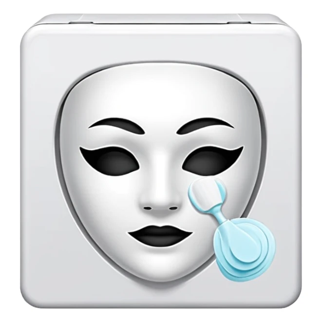 a beauty box of skincare white mask packs sticker