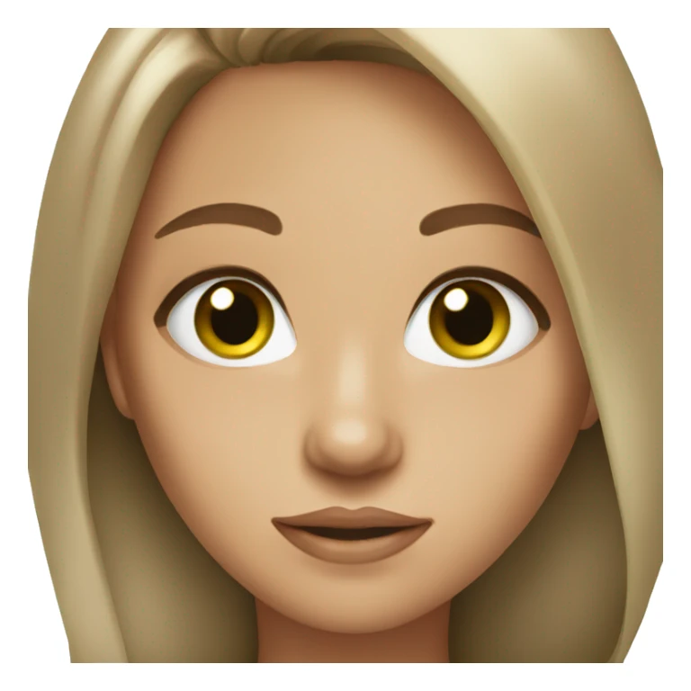 stunning girl light brown hair green eyes sticker