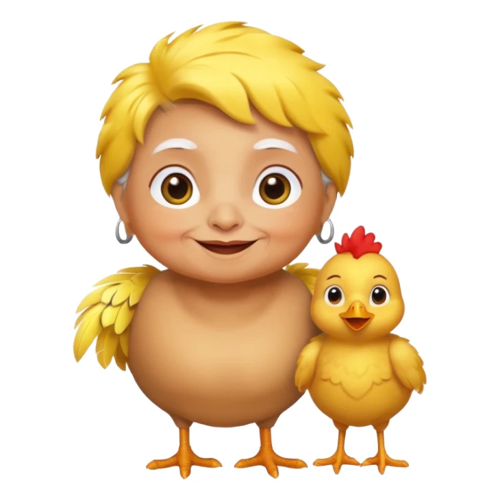 Little chicken that is waking up sole random grandma sticker