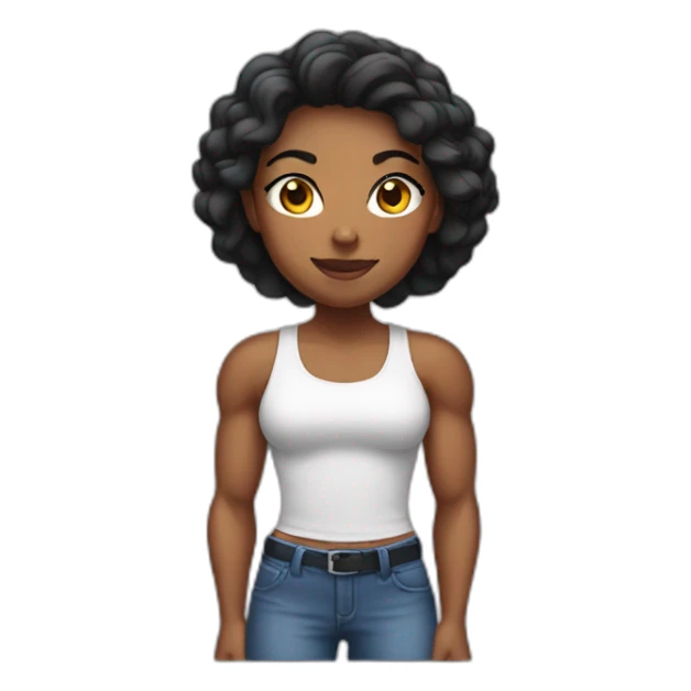 Muscular woman sticker