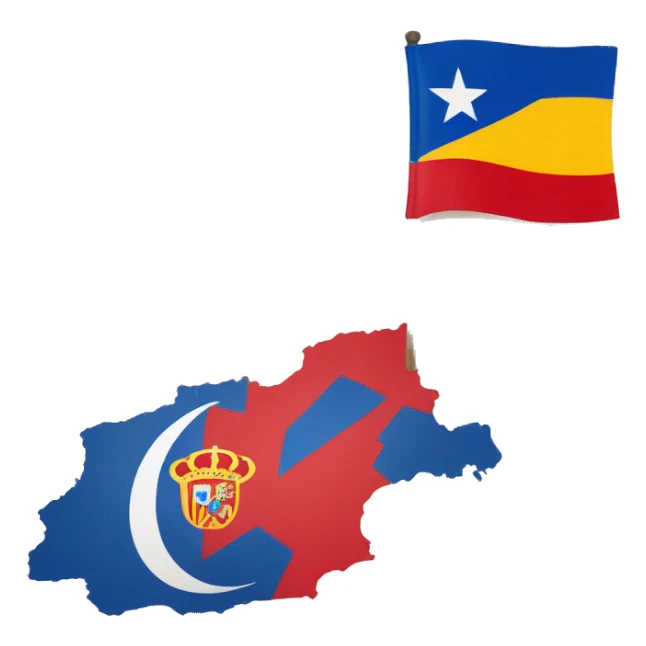 cuba map and flag of spain sticker
