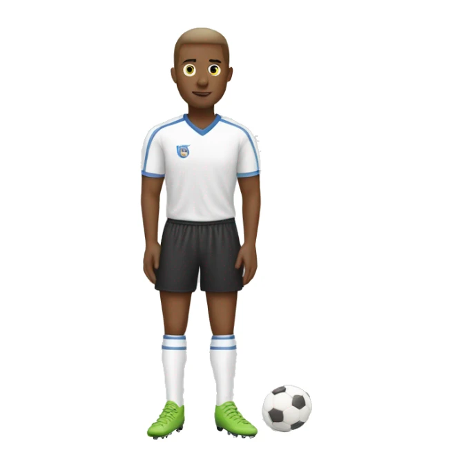 A man's white legs with soccer boots sticker
