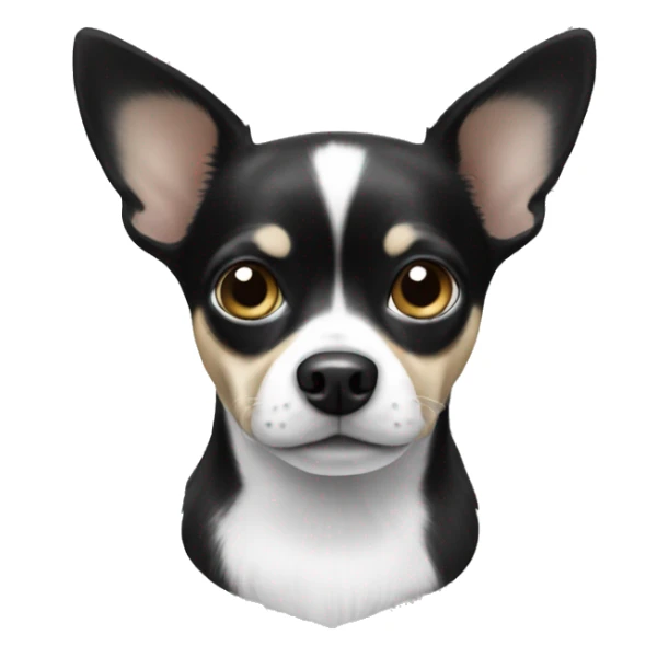 a black and white chihuahua sticker