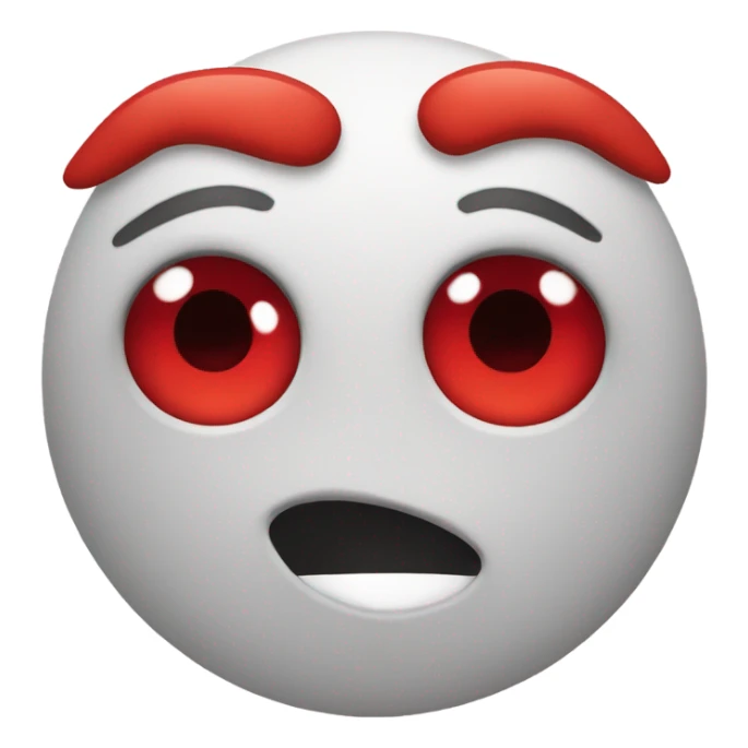 Emoji with vainy red eyes  sticker