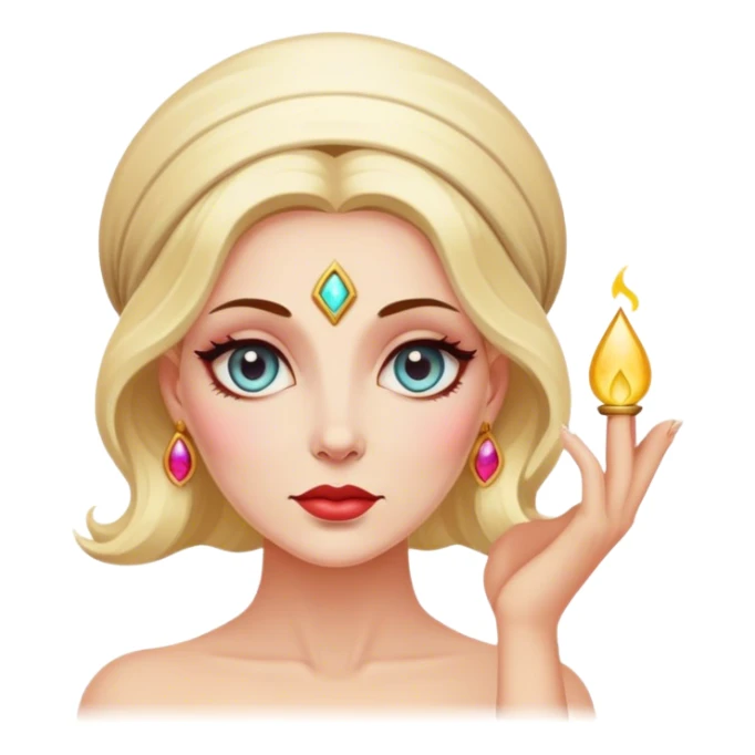 Vintage female psychic sticker