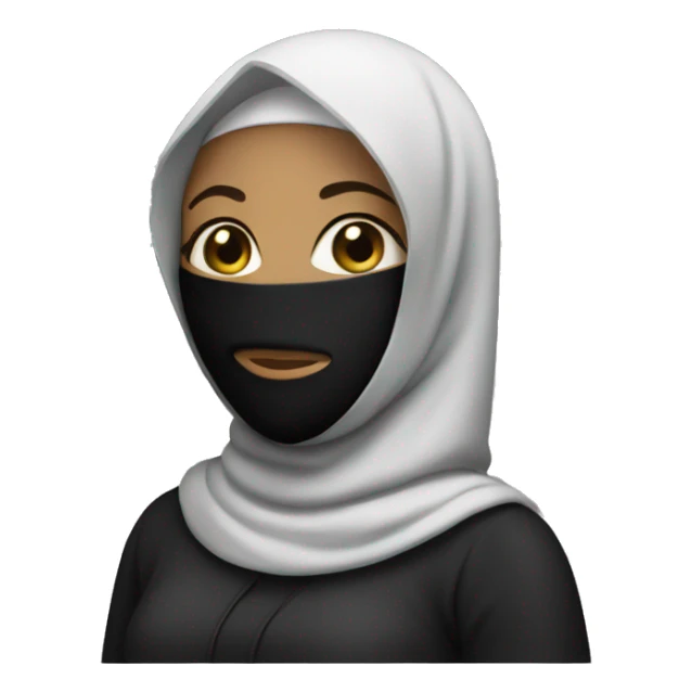 woman with hijab and niqab sticker