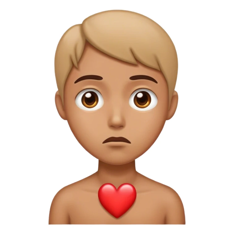 Heart eyes but sad sticker