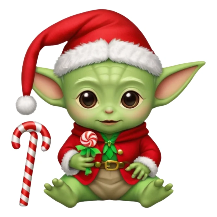 baby yoda christmas elf sticker
