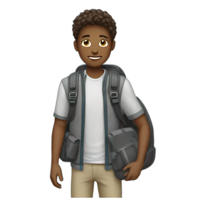 Teen boy travel plus work sticker