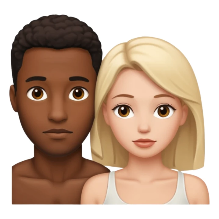 Black man white woman having sex sticker