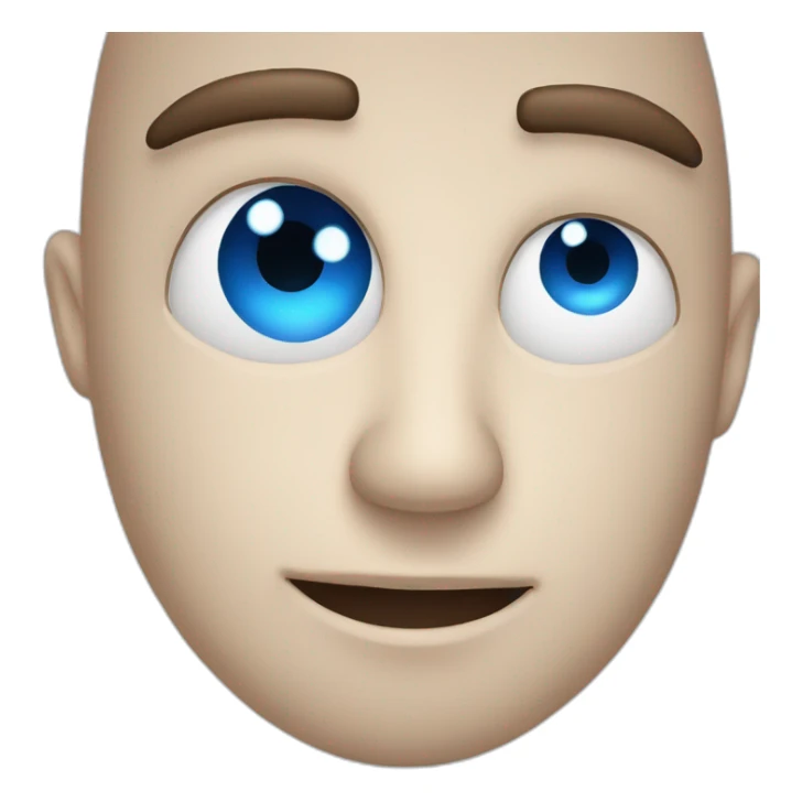 man face with blue eyes with panama sticker