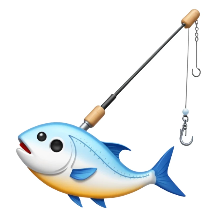 Fishing rod with cocaine bait  sticker