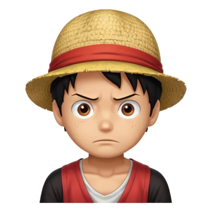 luffy un peu sérieux mais pas trop sticker