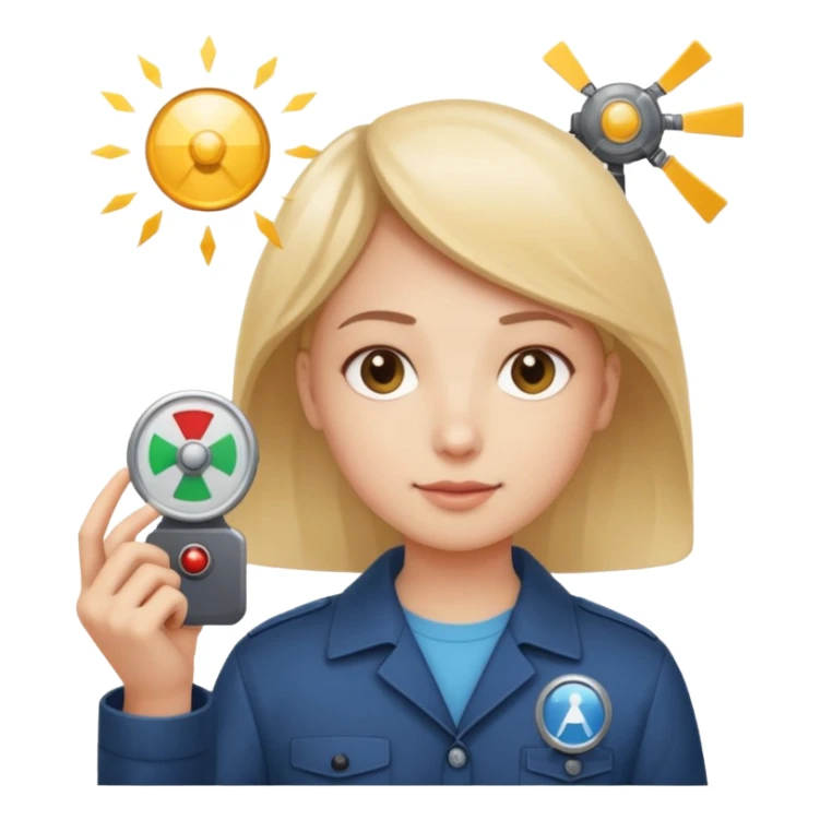 Calm face with relaxed eyes holding a small radar or spotlight, catching just a few key AI icons (chip, spark, or “AI” badge), to show you only get the updates that matter, without overwhelm. sticker